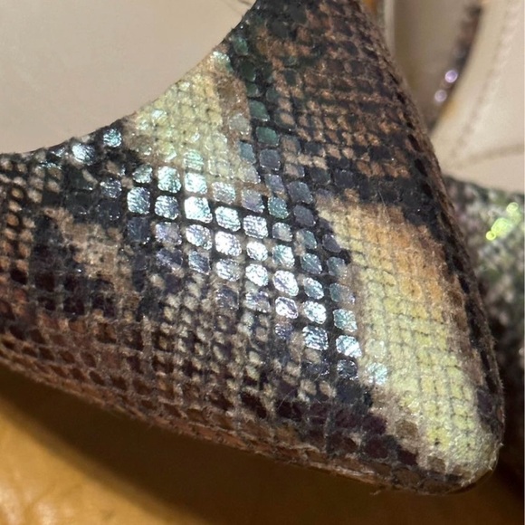 BCBGeneration Iridescent Snake Print Heels - Picture 3 of 7